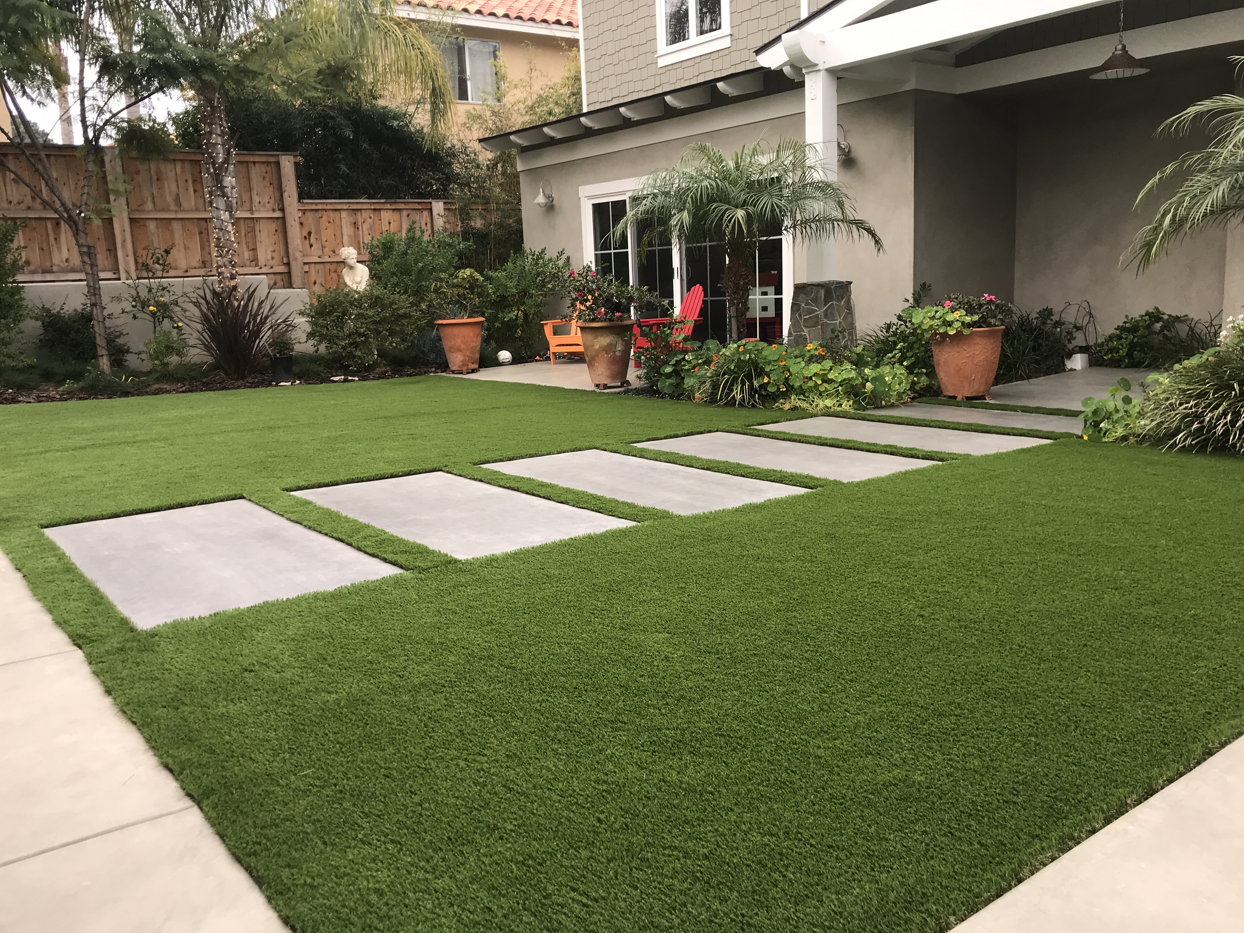 Artificial turf detail work in Sugar Land